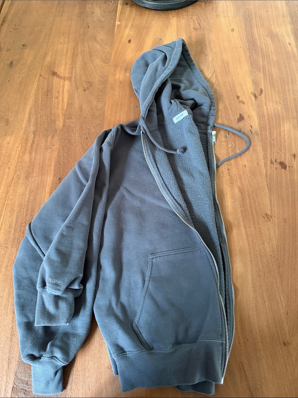 Garage Charcoal Gray Full-Zip Fleece Hoodie